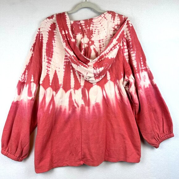 NWT LIVI by Lane Bryant Sweater 22/24 Tie Dye Hood Athleisure Lounge Beach 3X - Picture 12 of 12